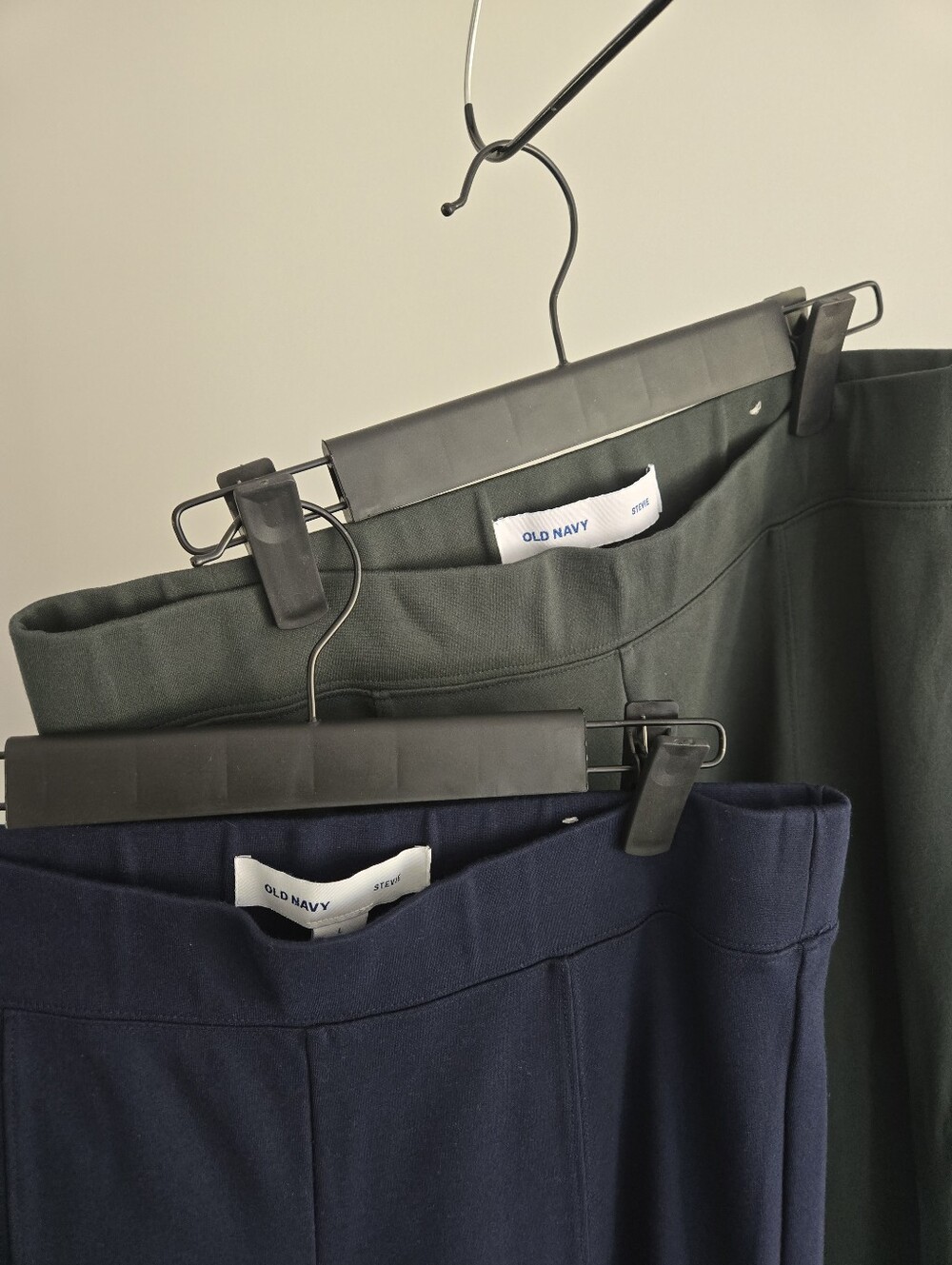2 Old Navy Stevie Legging Pants Navy Blue & Green Bundle Of 2 Womens LARGE - Picture 2 of 9